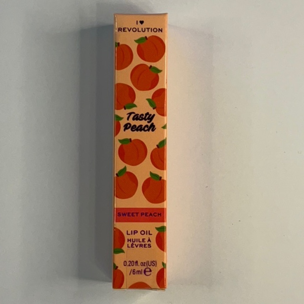 I 💜 Revolution Lip Oil in Tasty Peach ~ Light Coral Tint ~ NIB ~ Sealed - Picture 8 of 11